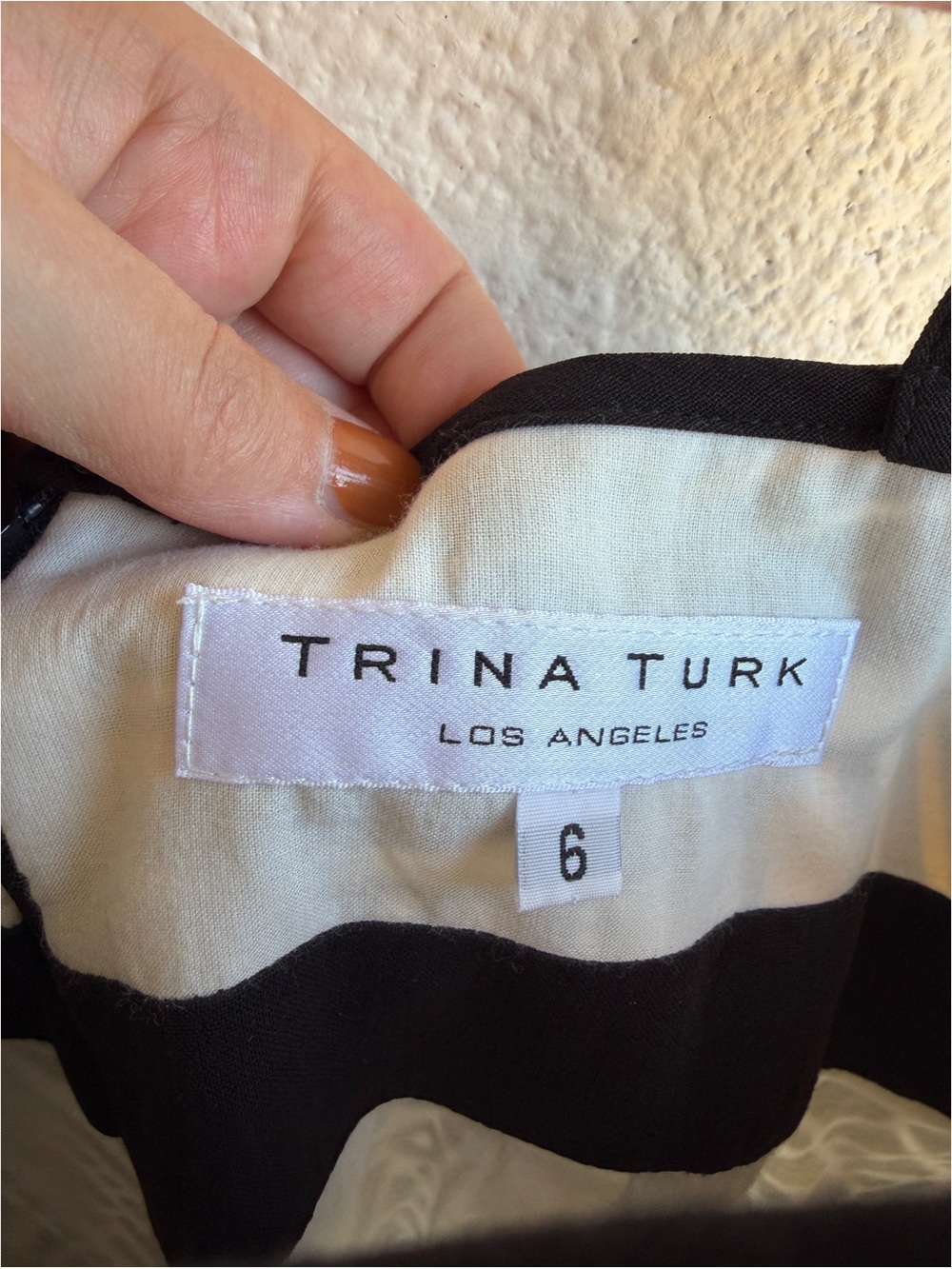 Trina Turk Black Print Cotton Maxi Dress 6 - Picture 6 of 8